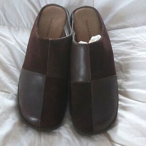 Naturalizer Hiphip brown leather sued. Sz 8. Mule clog